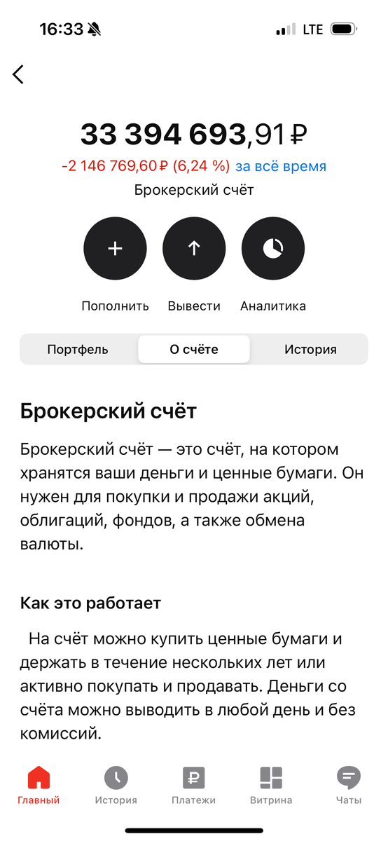 Портфель Олега на 18 ноября
