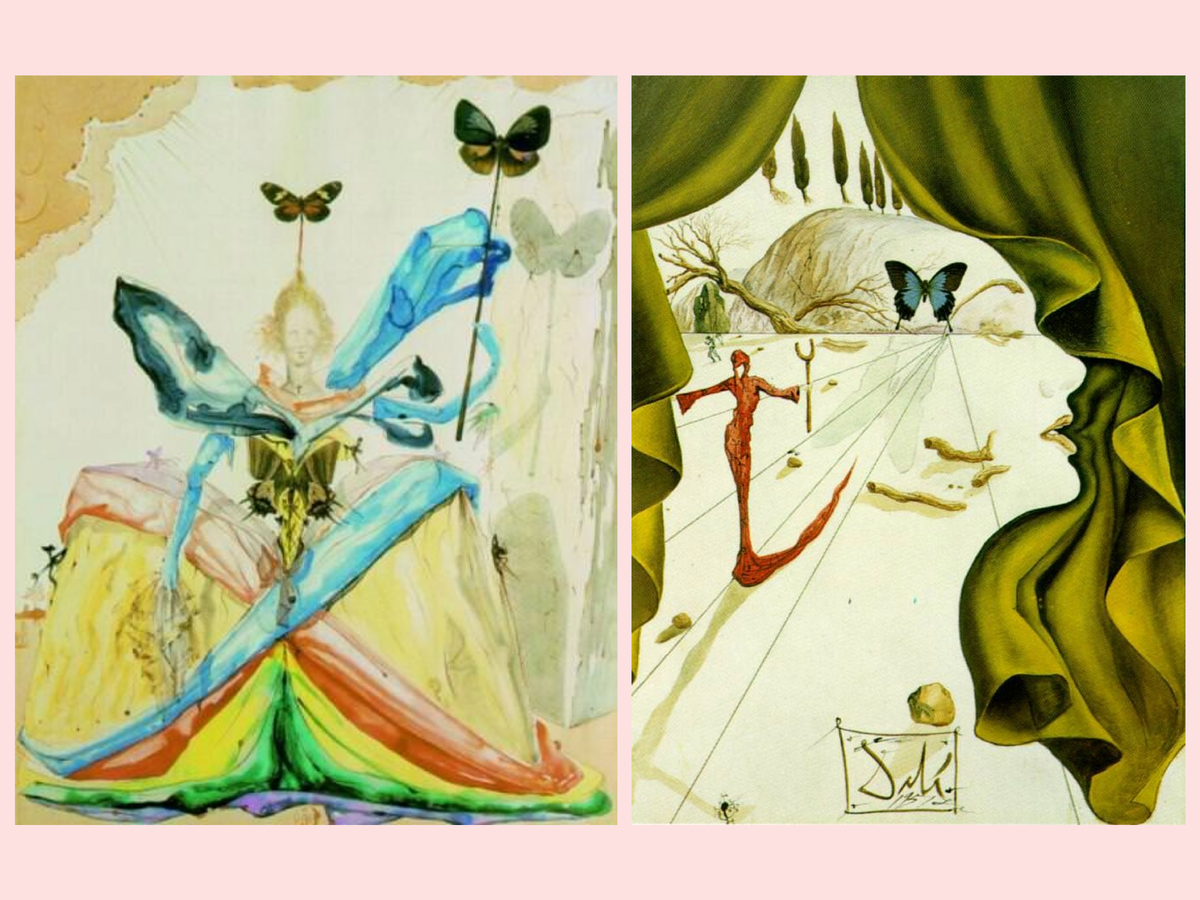 Сальвадор Дали – «Королева бабочек» и «Портрет Катарины Корнелл», 1951