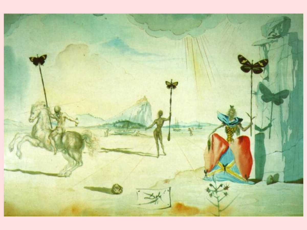 Сальвадор Дали – «Пейзаж с Кавалером и Галой», 1951