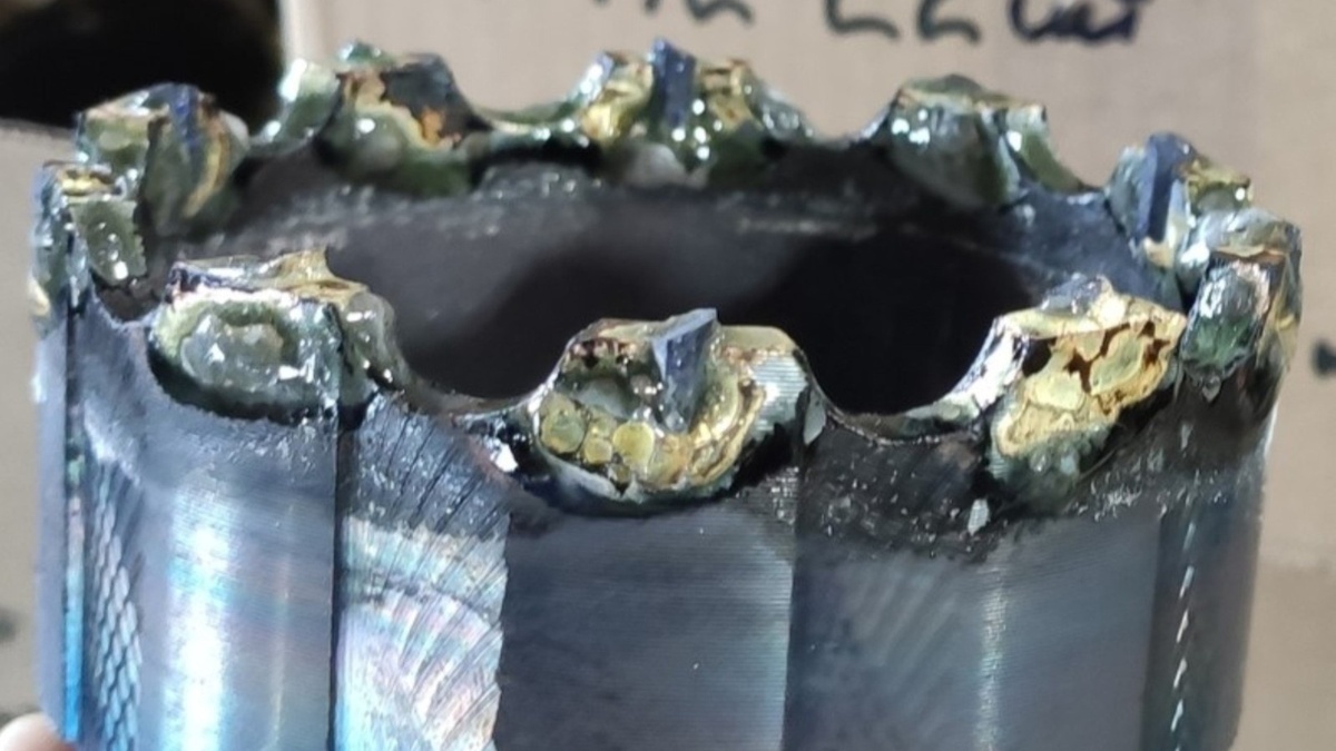 Твердосплавная коронка КТ-1 для колонкового бурения