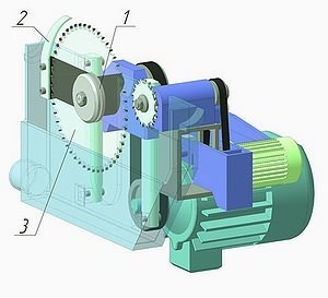 1- фланец основной пилы 2 - расклинивающий нож
3 - основная пила