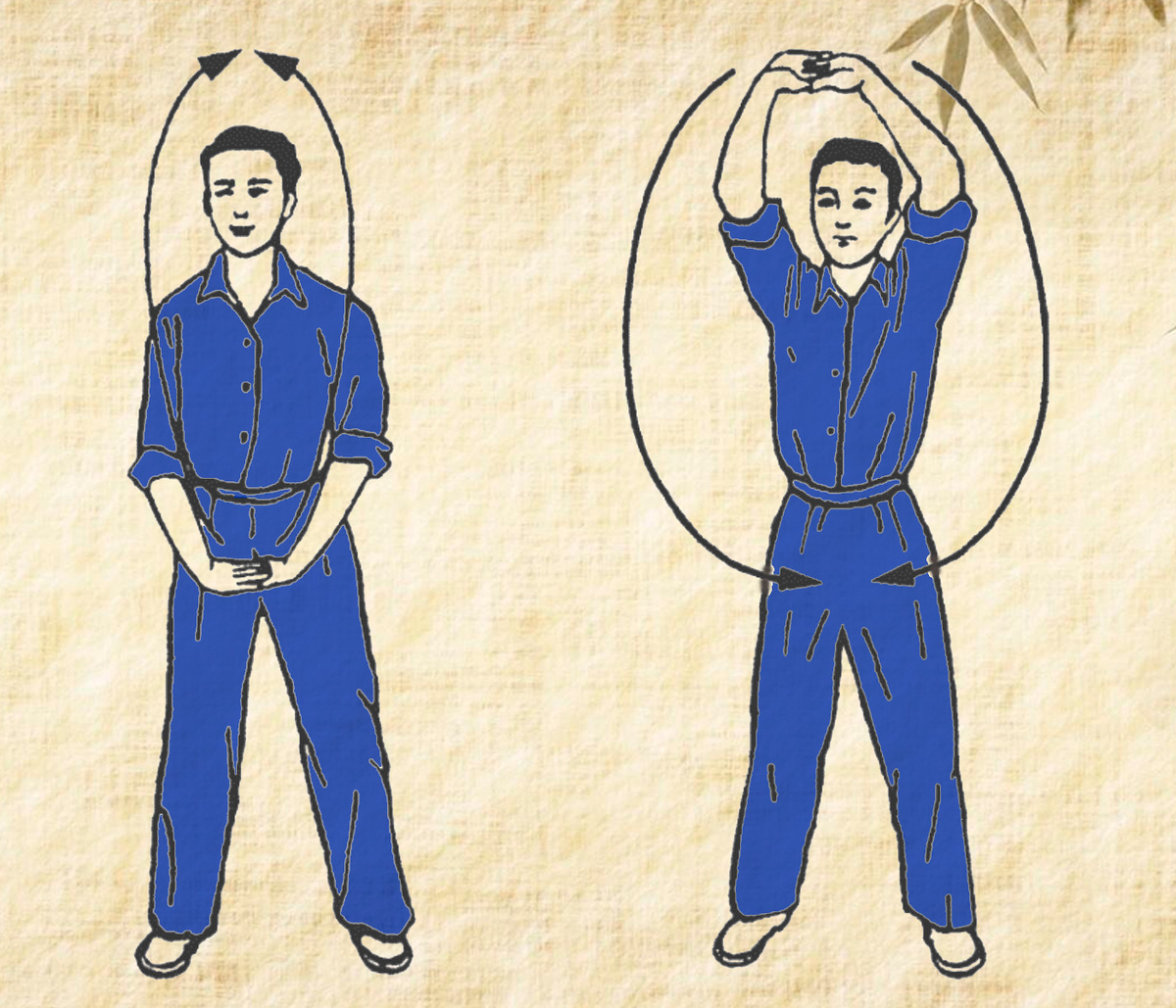 Сунгун - подкидываем расслабленные руки ладошками вверх и вниз