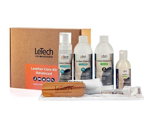 Готовый набор для ухода за кожаными изделиями, бренд LeTech