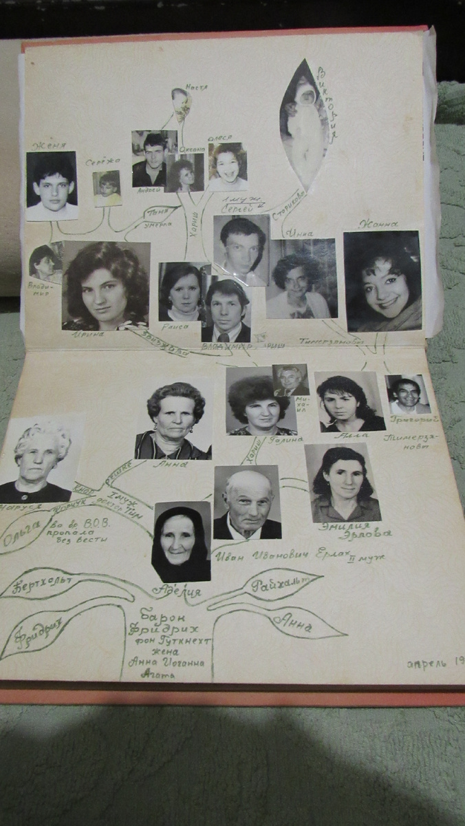 Родословная Маринетт Мортем от немецкого барона Фридриха фон Гуткнехт и дворян Эрлах