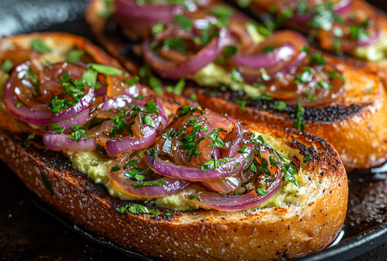    Брускетта с кремом из авокадо и лука — пошаговый рецепт оригинальной закуски