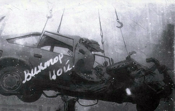  Машина Цоя после аварии./Фото из открытых источников