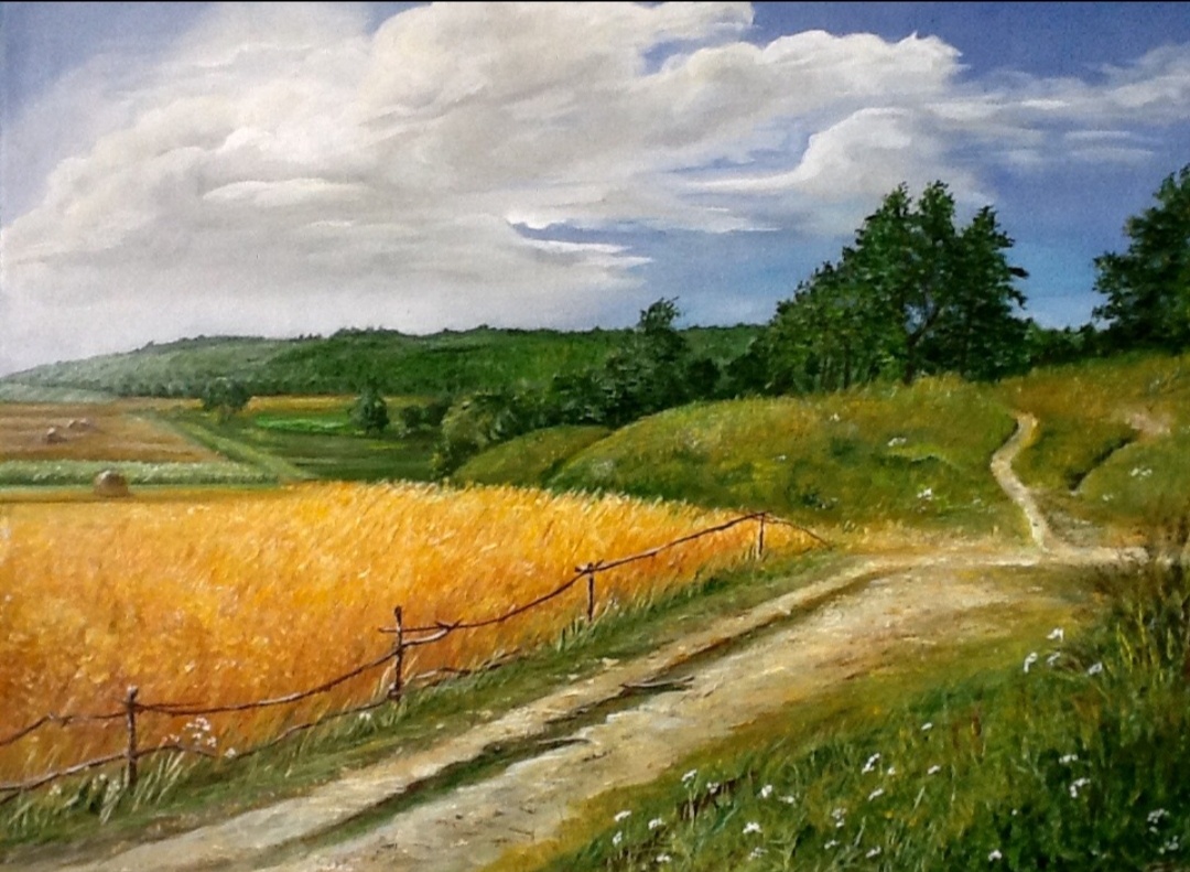 Картина маслом 40х50 "Летний день"вольная копия. 