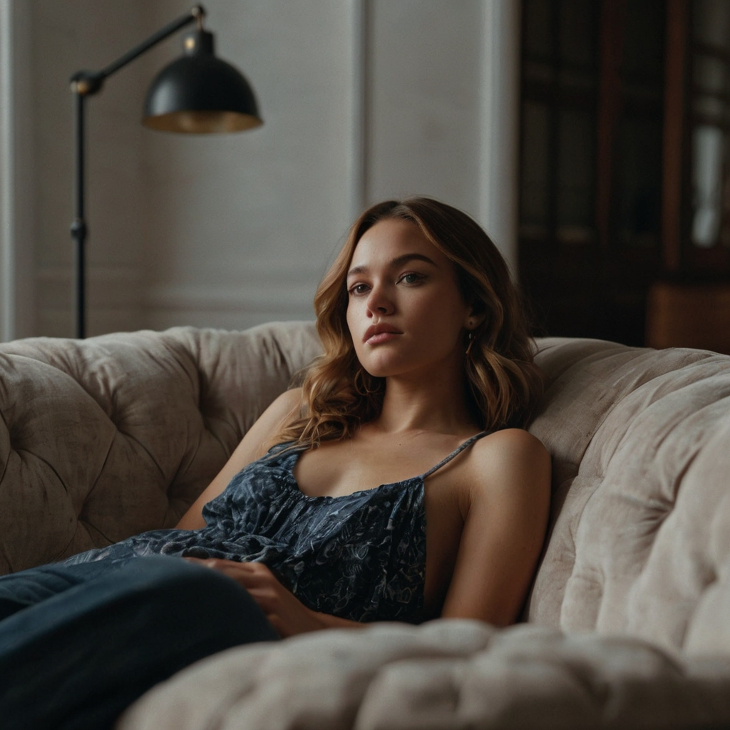 Жена любит развалиться на мне с загадочным видом