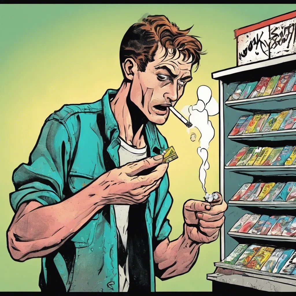 Замена сигареты на жевательную резинку 