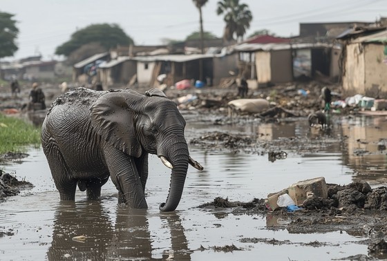    Наводнение в представлении ИИ
