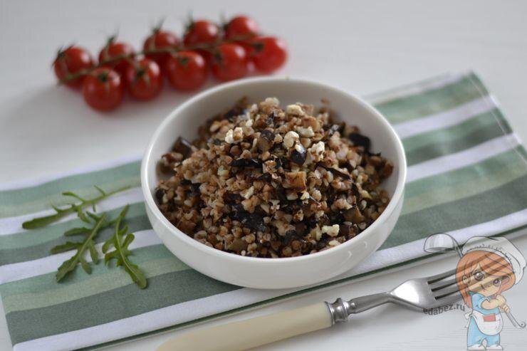    Гречка с баклажанами и сыром Шеф-повар