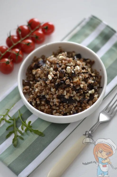    Гречка с сыром и баклажанами — вегетарианский рецепт Шеф-повар