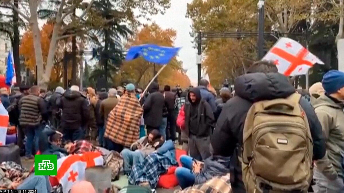    Грузинская оппозиция отказалась прекращать акцию протеста в Тбилиси