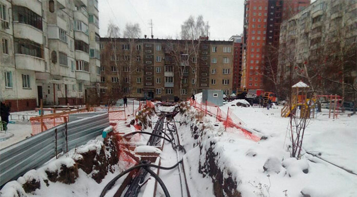    Разрытие на ул. Новосибирская. Фото Татьяны Крыловой