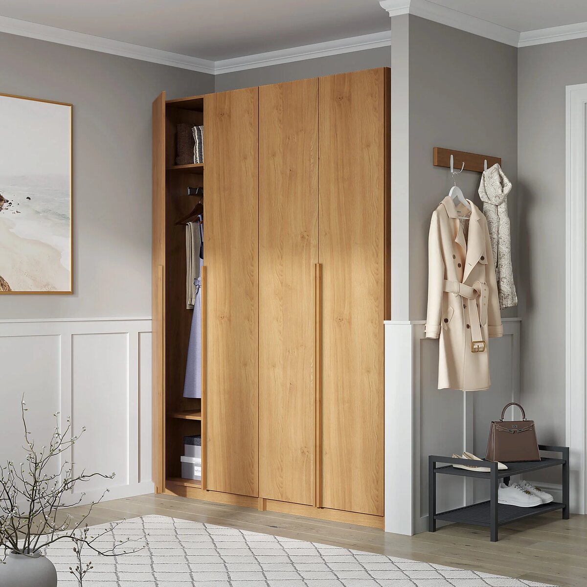 Шкаф двухстворчатый Base nature