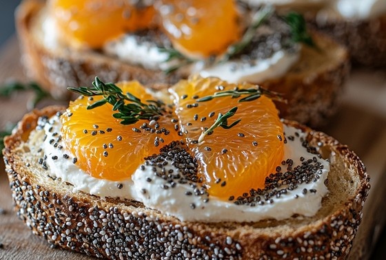    Брускетта с мандаринами