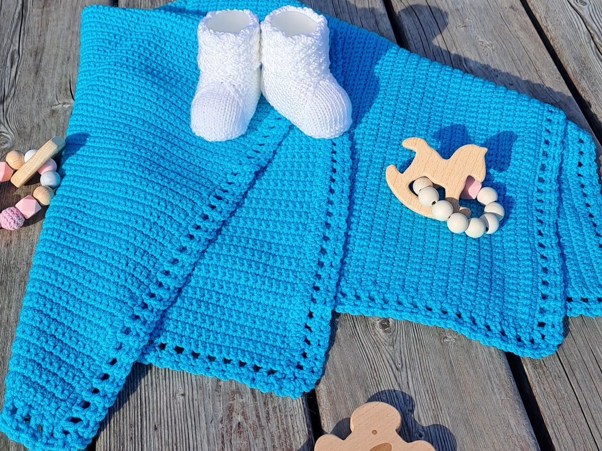 N.Tenderness Плед связан столбиками без накида 