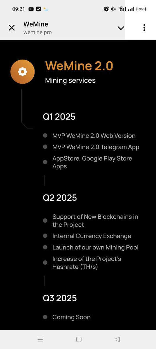 Дорожная карта WeMine