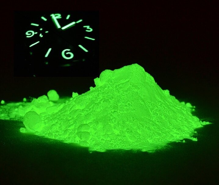 Радиевый порошок светящийся в темноте. Источник: Яндекс Картинки