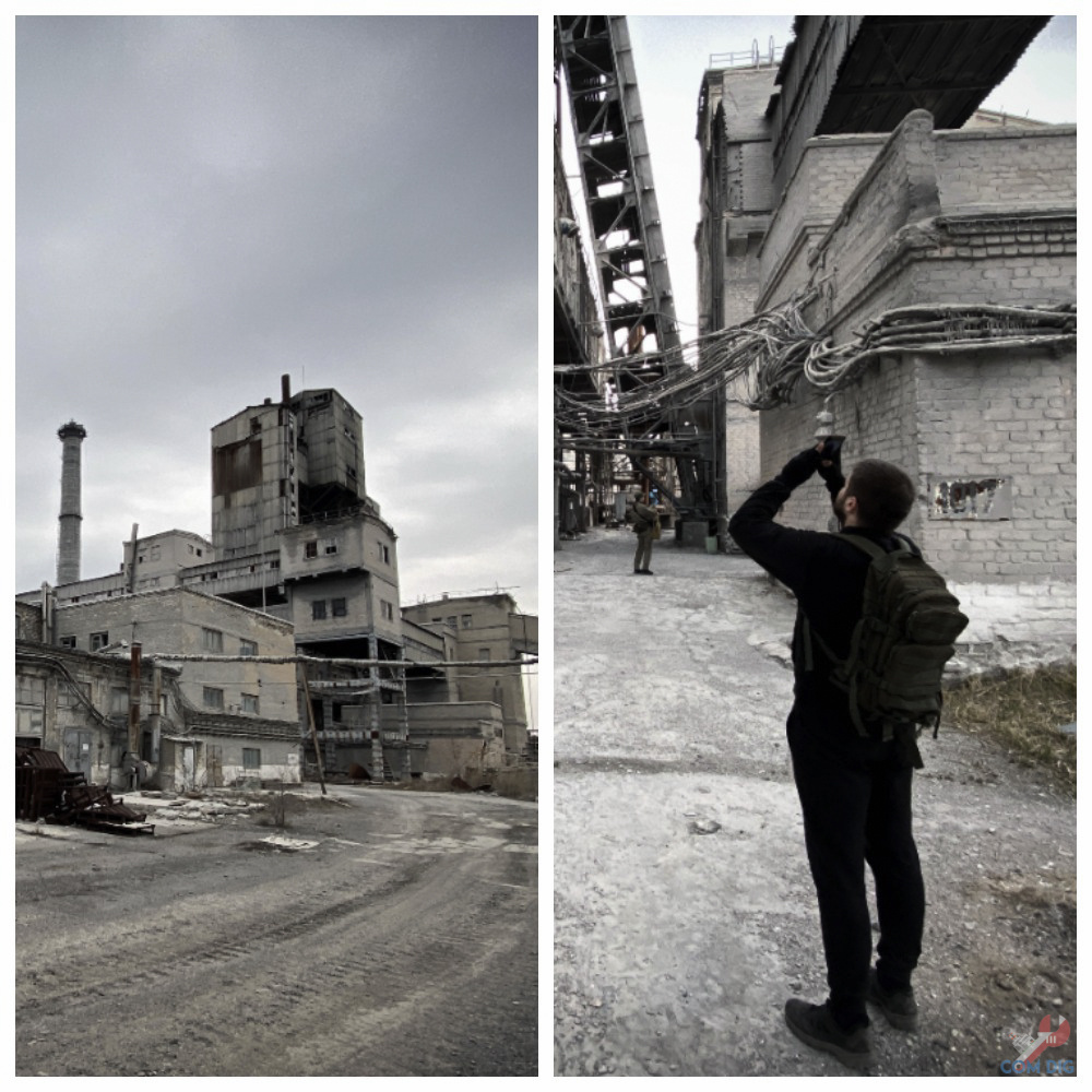 Процессс фотоссъемки на территории завброшенного производства.  