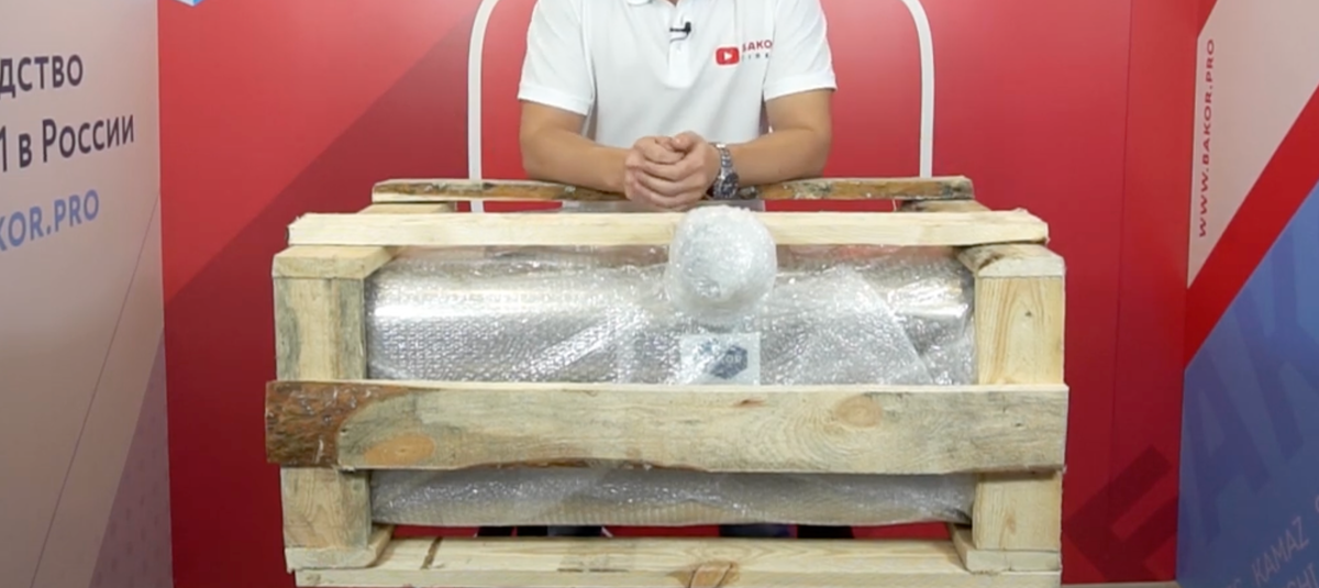 Каждый бак упакован в надёжную деревянную обрешётку, предотвращающую повреждения при транспортировке 