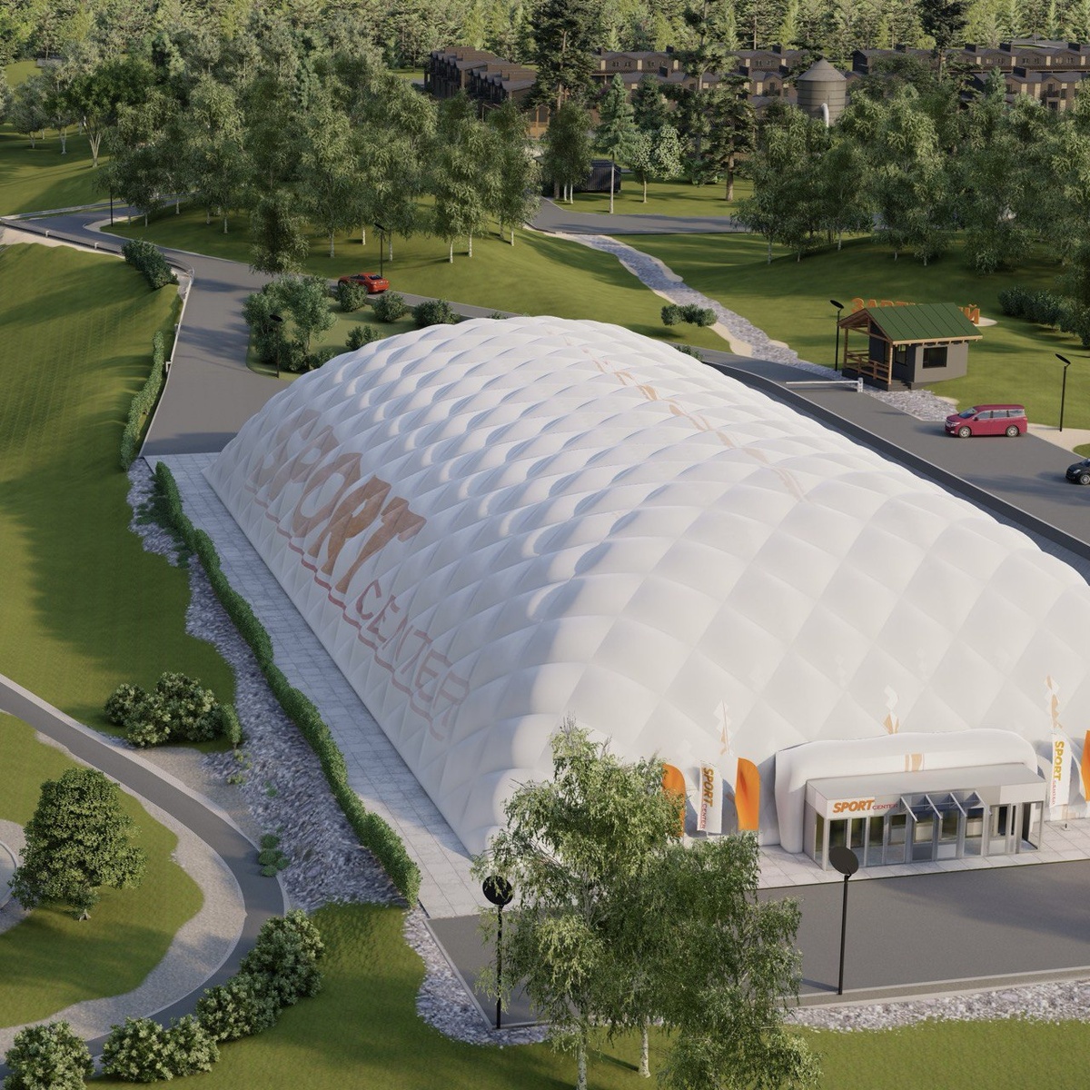 Крытая спортивная площадка 