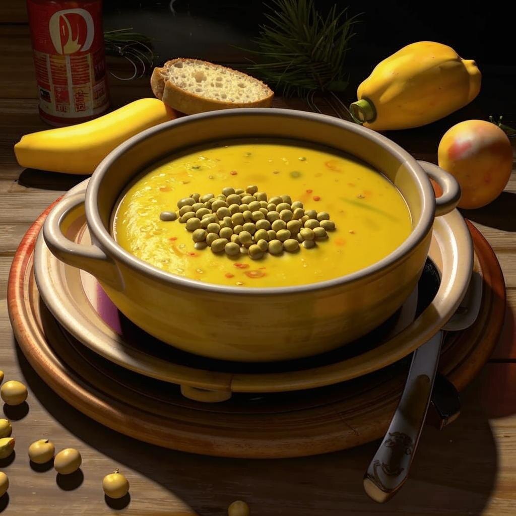 Вкусный и ароматный гороховый суп в исполнении Кандинского