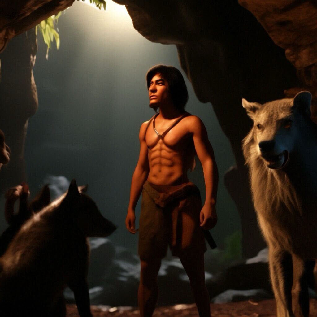 Как ребенком я тренировала яснослышание, благодаря сказке про Маугли. Сгенерировано YaArt