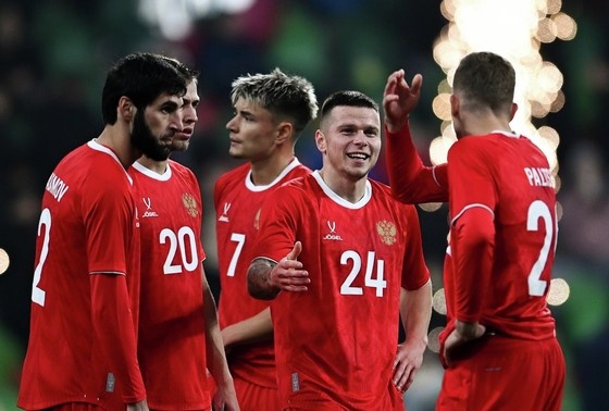    Игроки сборной России по футболу