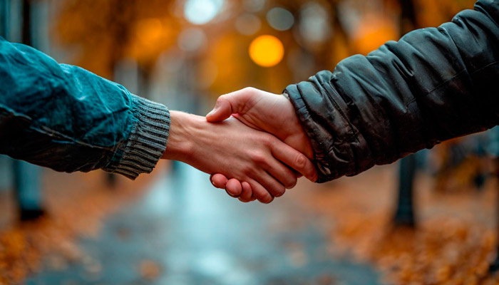 Самое время протянуть руку помощи тому, кто в этом нуждается. Фото: shedevrum.ai