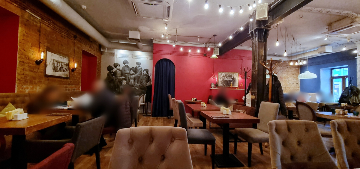 "100 Хинкали", интерьер, цветокор