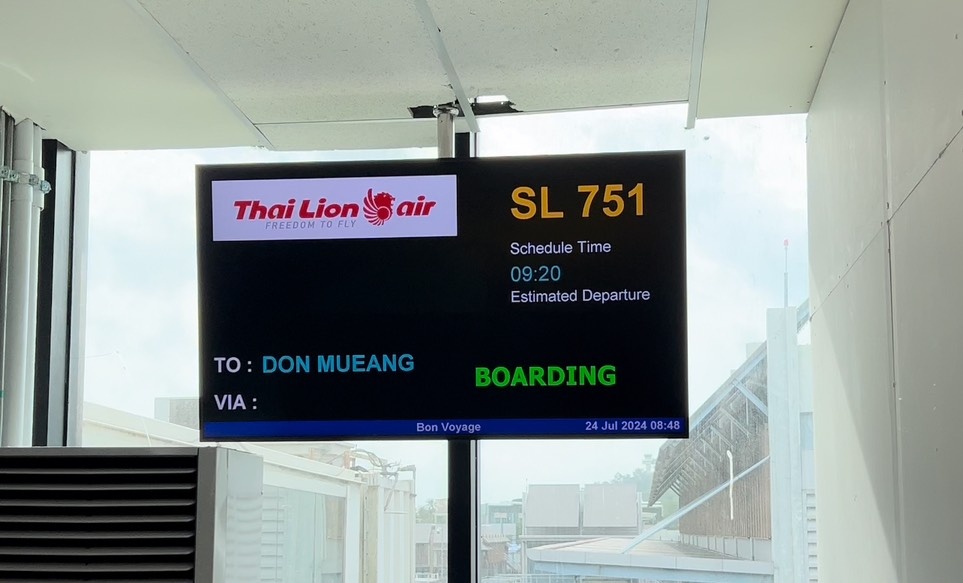 Вылет в старый аэропорт Дон Муанг