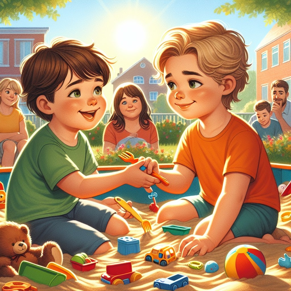 Будь хорошим мальчиком, поделись игрушкой