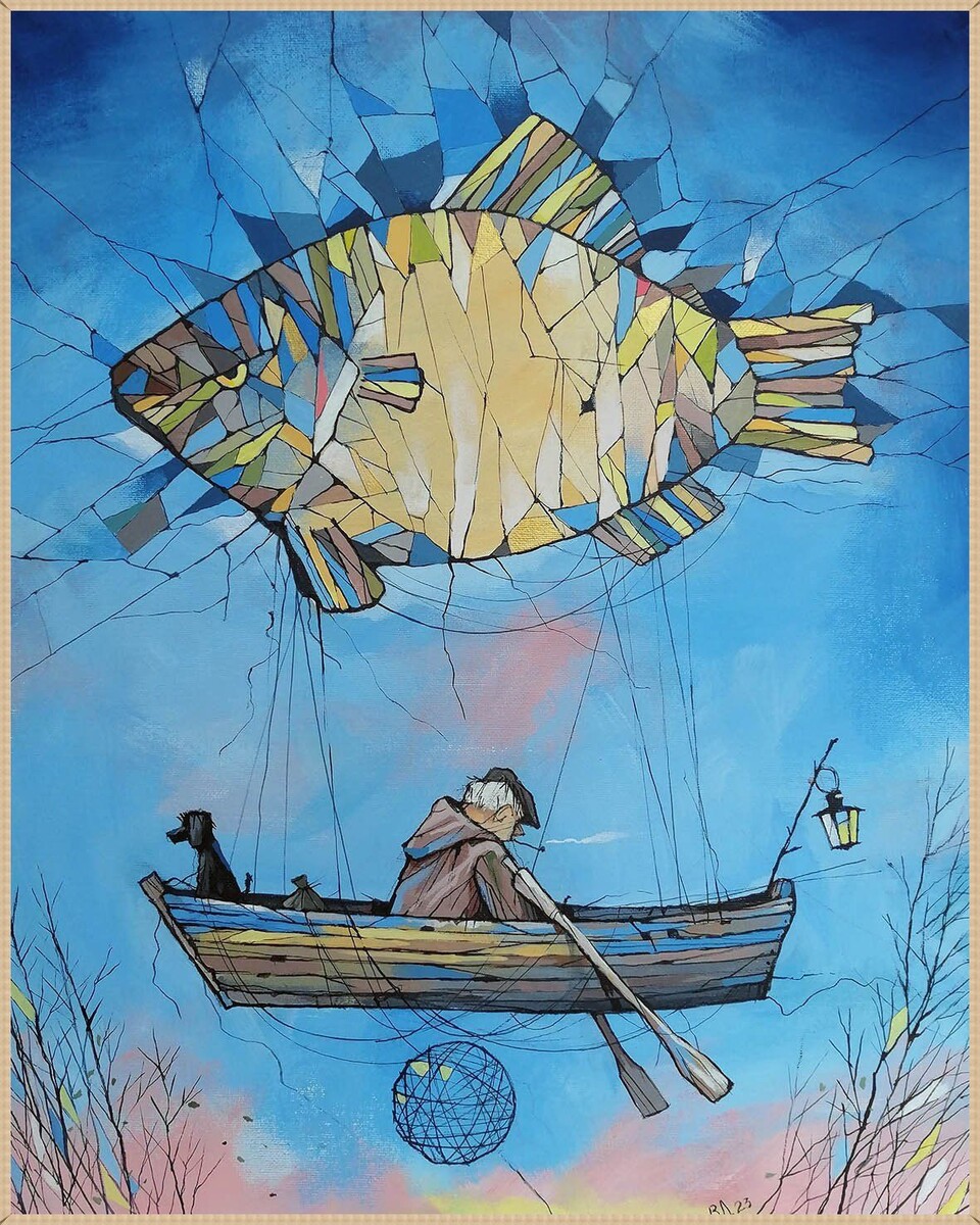 © Дмитрий Василенко. На зорьке. Холст на картоне, акрил. 40  x 50см. 2023 г.