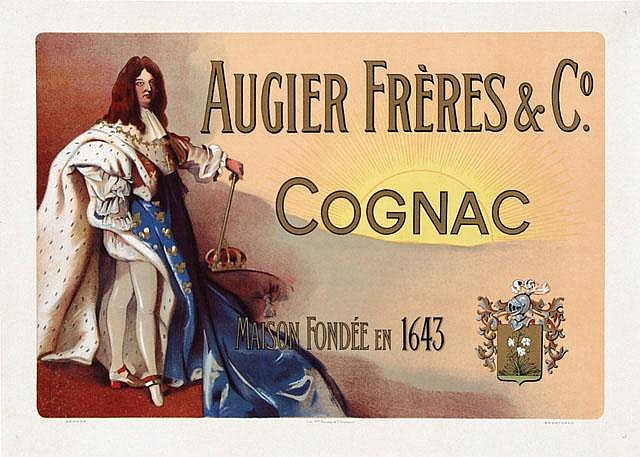 Старинная этикетка Cognac Augier Frères. Фото из открытых источников в интернете