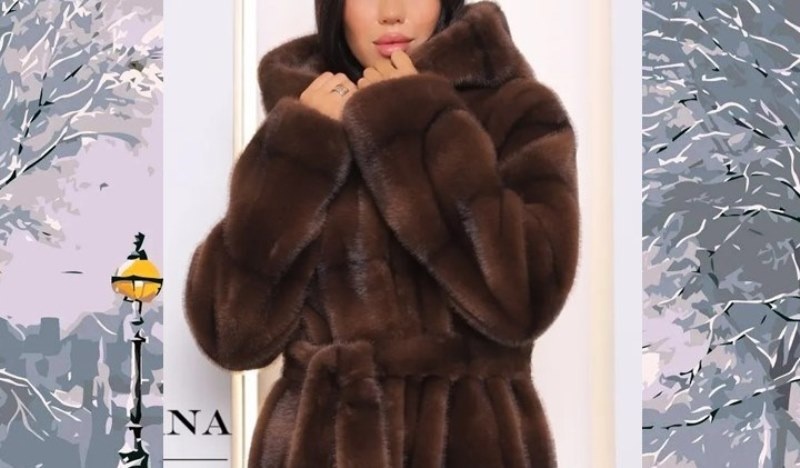 Коричневая шуба
