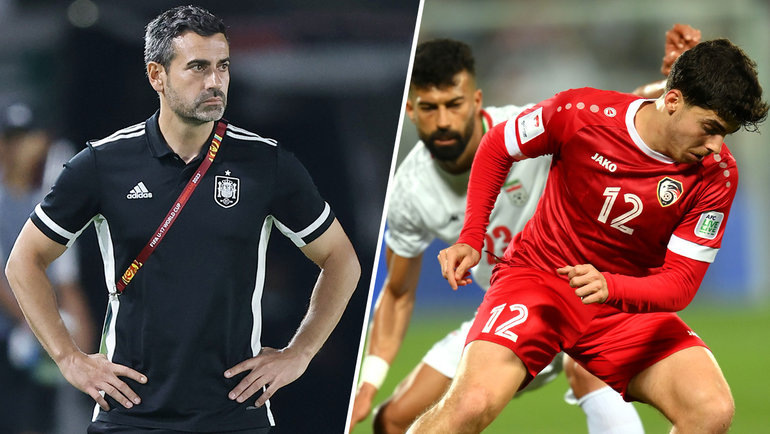    Главный тренер сборной Сирии Хосе Лана (слева) и полузащитник Аммар Рамадан.Global Look Press Getty Images