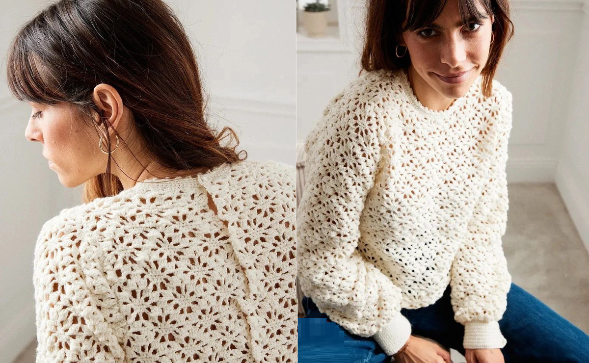 джемпер крючком женский