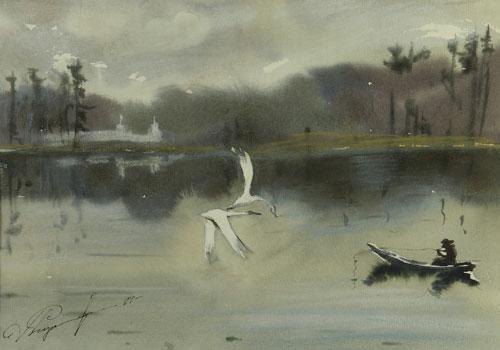 Иллюстрация Петра Козорезенко младшего к произведению "Не стреляйте в белых лебедей"