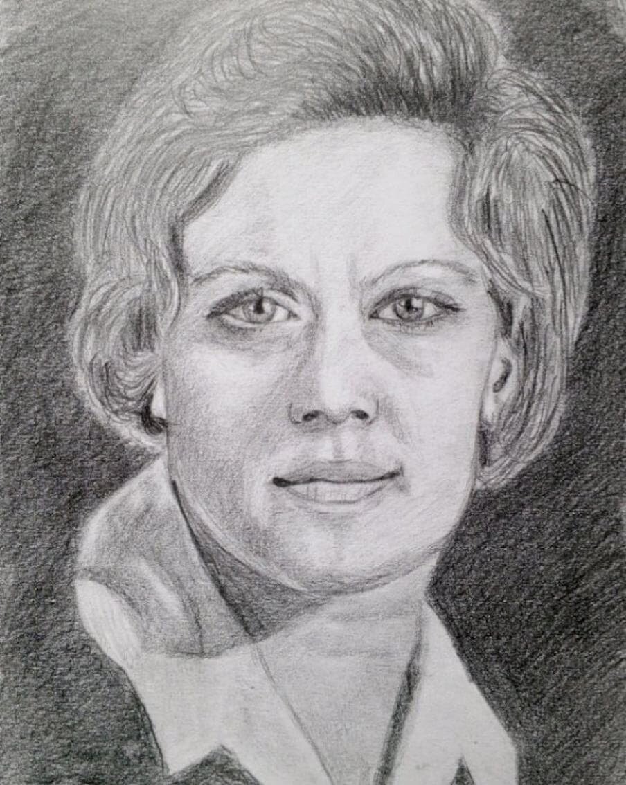    Портрет, выполненный чернографитным карандашом. Автор Галина Голубкова vk.com/club218984