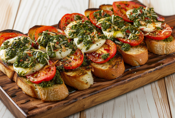    Брускетта с моцареллой