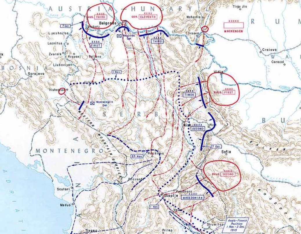 Боевые действия на Балканах, 1915 год