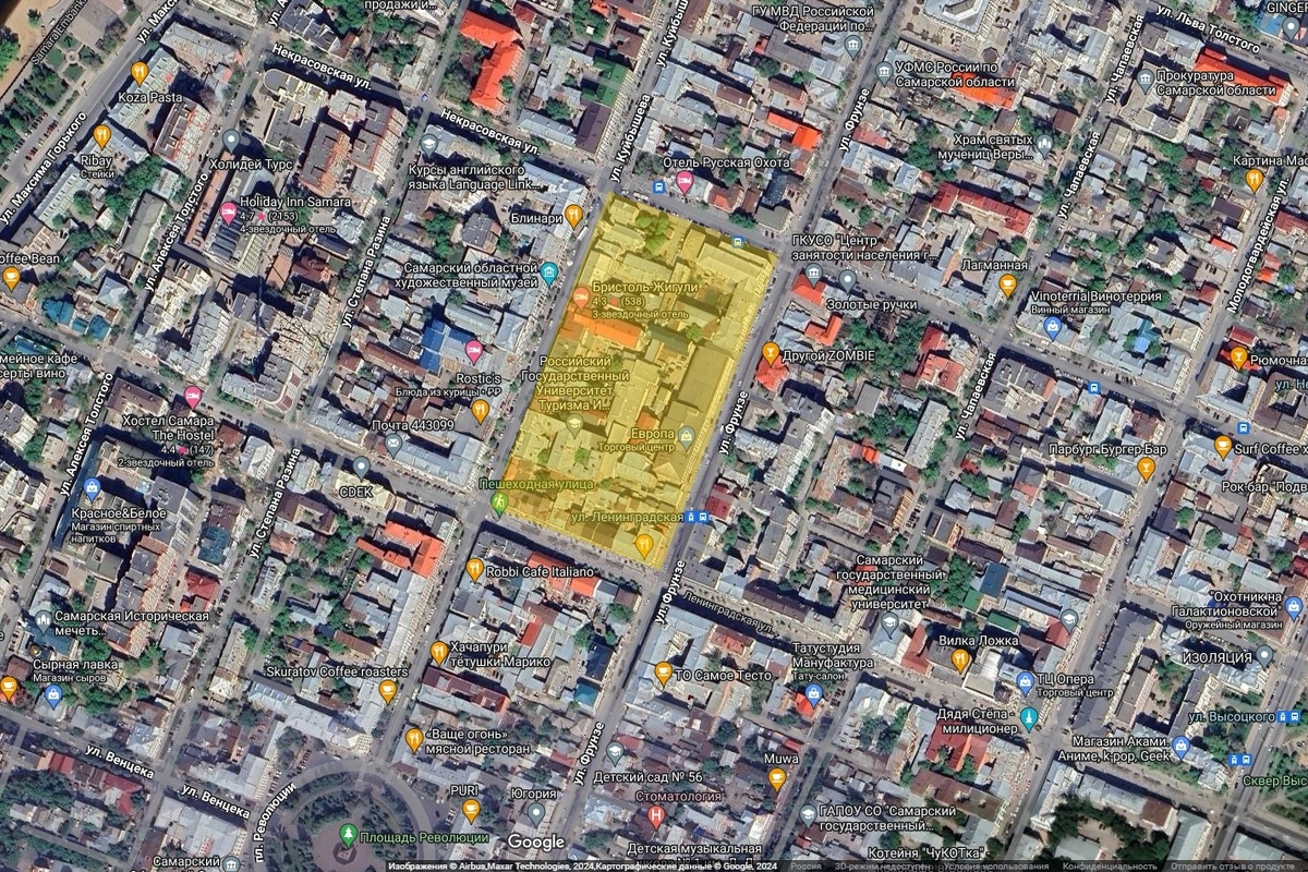 Квартал №48 на карте современной Самары