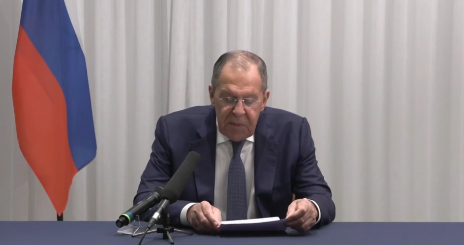 Скриншот пресс-конференции Сергея Лаврова 19 ноября 2024 года.