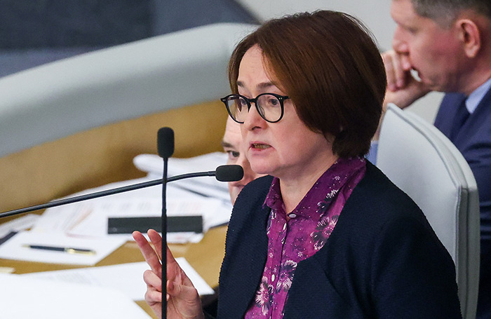    Эльвира Набиуллина во время пленарного заседания Государственной думы. Сергей Фадеичев/ТАСС