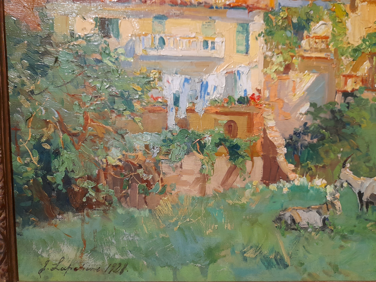 Фрагмент картины. Фото сделано в музее. 