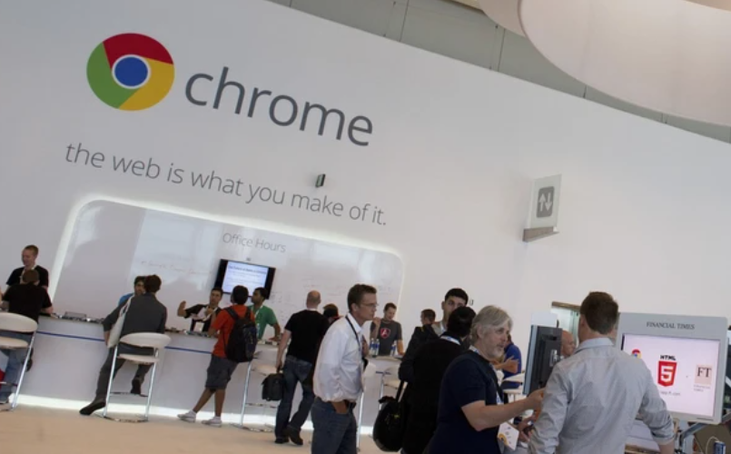 Рекламный щит веб-браузера Chrome на конференции Google I/O в Сан-Франциско 28 июня 2012 года.    
 Источник: David Paul Morris / Bloomberg  📷
