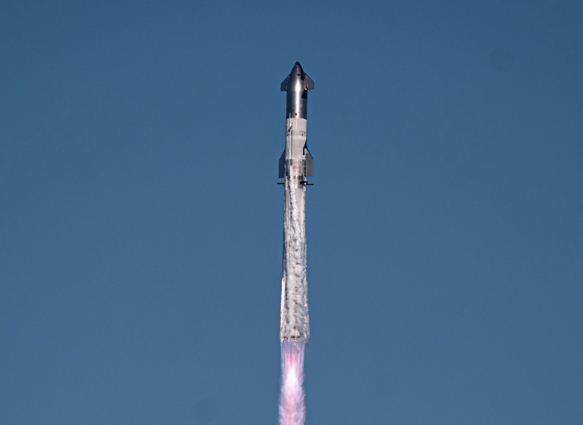 Шестой запуск Starship. Credit: SpaceX.