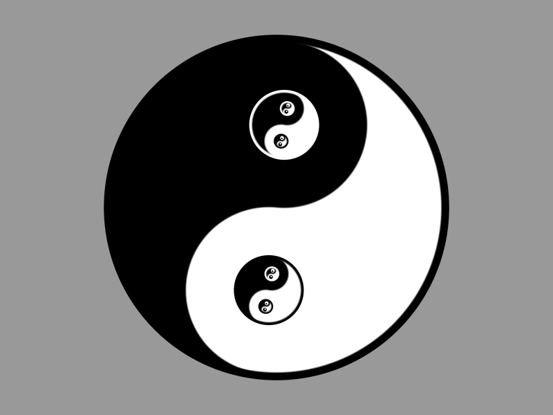 Автор живого изображения Frank Force (https://dribbble.com/shots/6638933-Recursive-Yin-Yang-Loading-Animation)