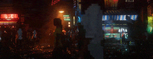 GIF из невышедшей the Last night, отображающий графические прелести игры